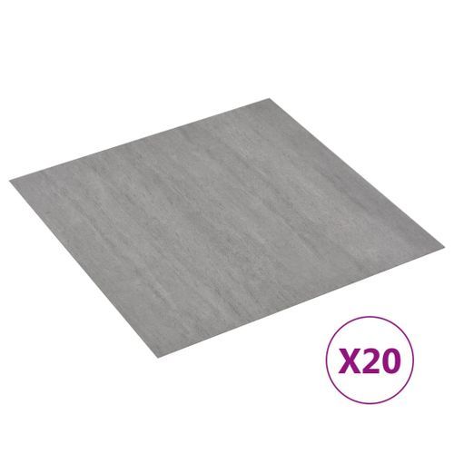 Planches plancher autoadhésives 20pcs PVC 1,86m² Gris pointillé - Photo n°2; ?>