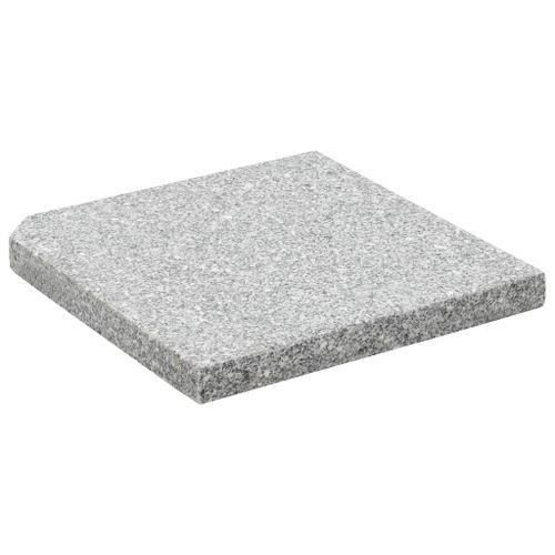 Plaque de poids carrée pour parasol Granit 25 kg Gris - Photo n°2; ?>