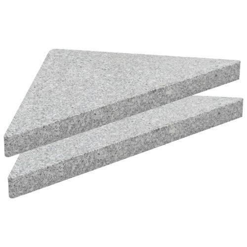Plaque de poids triangulaire pour parasol Granit 15 kg Gris - Photo n°2; ?>