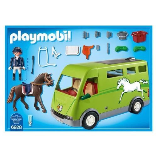 PLAYMOBIL 6928 - Country - Cavalier avec Van et Cheval - Photo n°2; ?>