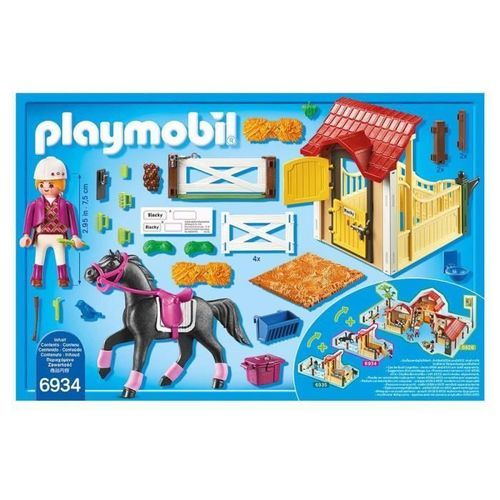 PLAYMOBIL 6934 - Country - Box avec Cavaliere et Cheval Pur-Sang Arabe - Photo n°2; ?>