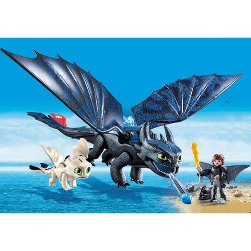 PLAYMOBIL 70037 - Dragons 3 - Krokmou et Harold avec bébé dragon - Photo n°2; ?>