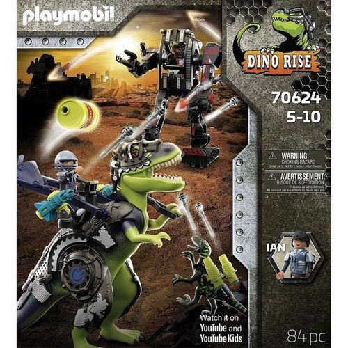 PLAYMOBIL - 70624 - Tyrannosaure et robot géant - Photo n°2; ?>