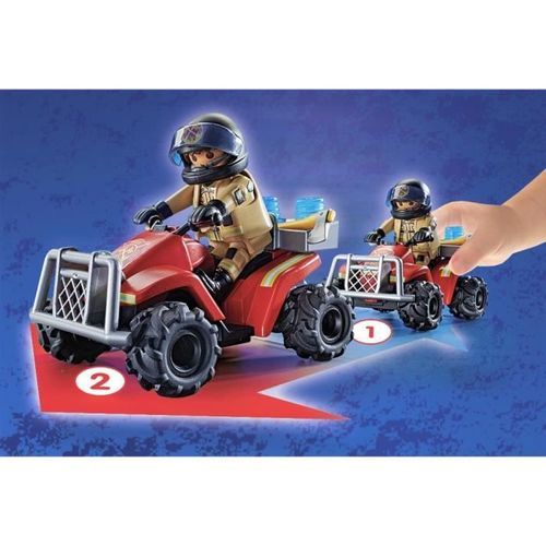 PLAYMOBIL - 71090 - Pompier et quad - Photo n°3; ?>