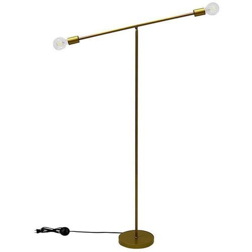 POP Lampadaire balancier en métal - 23 x 23 x H.140 cm - Or - E27 25W - Photo n°3; ?>