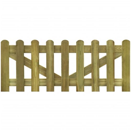 Portail De Clôture à Piquets 2 Pcs Bois Imprégné 300x60 Cm 11 Portail de clôture à piquets 2 pcs Bois imprégné 300x60 cm - Photo n°3; ?>