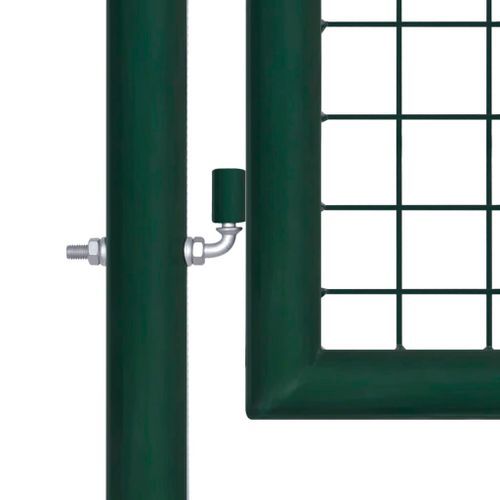 Portail de clôture Acier 100x125 cm Vert - Photo n°3; ?>