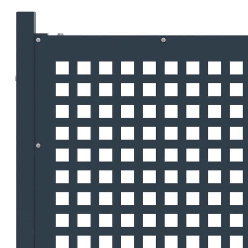 Portail de clôture Anthracite 177x175 cm Acier - Photo n°3; ?>