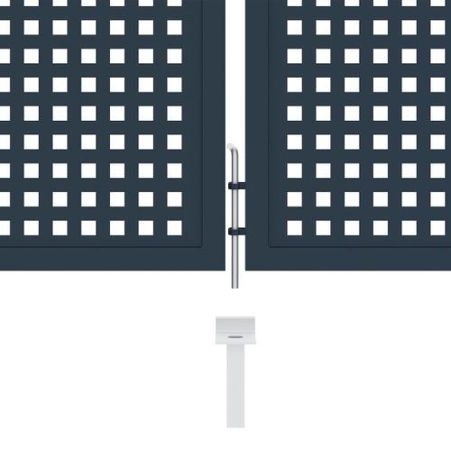 Portail de clôture Anthracite 306x150 cm Acier - Photo n°3; ?>