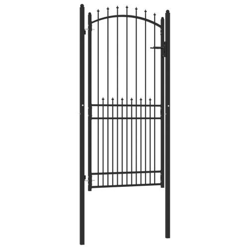 Portail De Clôture Avec Pointes Acier 100x200 Cm Noir 2 12 Portail de clôture avec pointes Acier 100x200 cm Noir 2 - Photo n°2; ?>