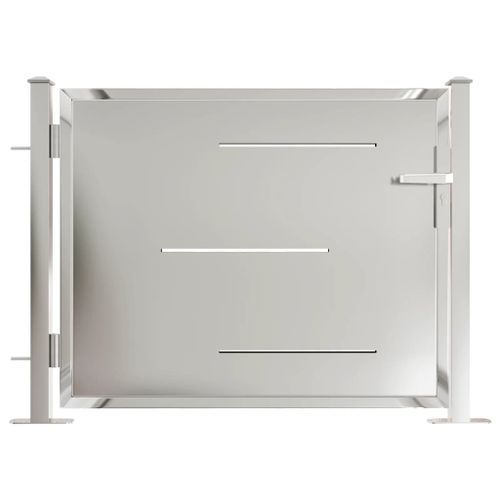 Portail de jardin 100x75 cm Acier inoxydable 2 - Photo n°2; ?>