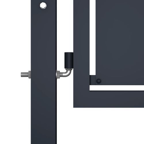Portail de jardin Acier 100x150 cm Anthracite 2 - Photo n°3; ?>