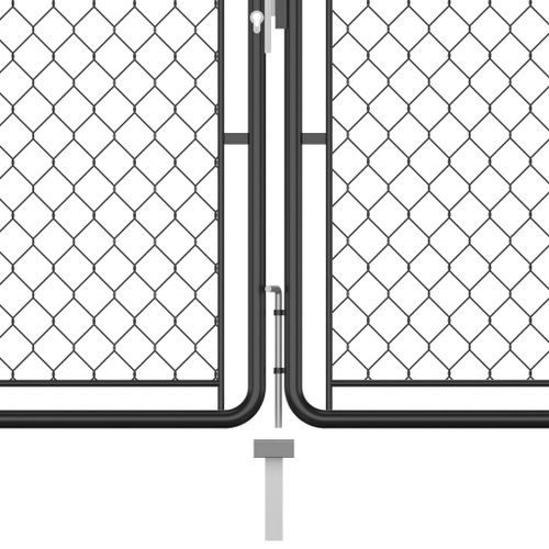 Portail de jardin Acier 100x495 cm Anthracite - Photo n°3; ?>