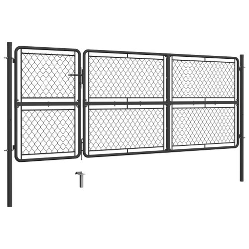 Portail de jardin Acier 125x350 cm Anthracite - Photo n°2; ?>