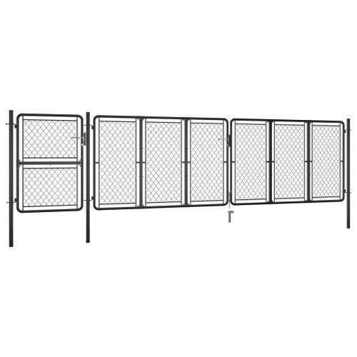 Portail de jardin Acier 125x495 cm Anthracite - Photo n°2; ?>