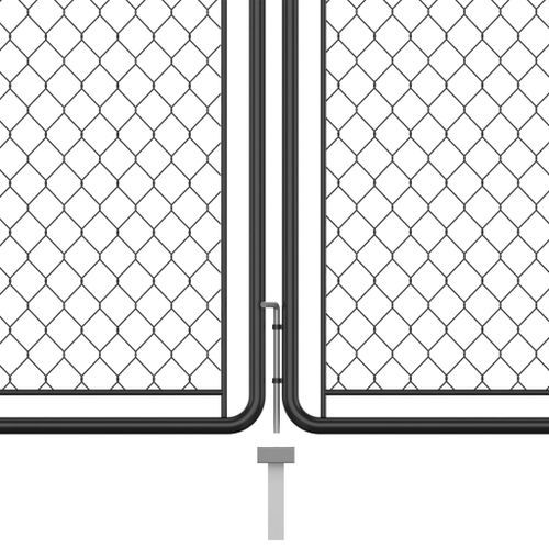 Portail de jardin Acier 150x395 cm Anthracite - Photo n°3; ?>