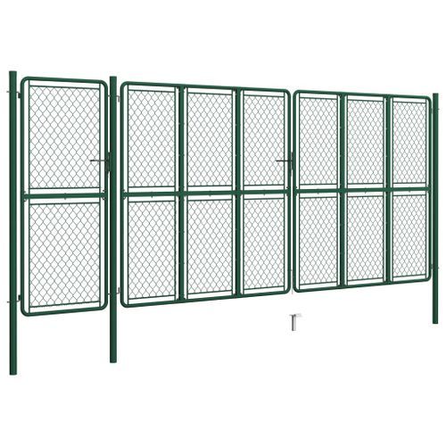 Portail De Jardin Acier 175x495 Cm Vert 12 Portail de jardin Acier 175x495 cm Vert - Photo n°2; ?>