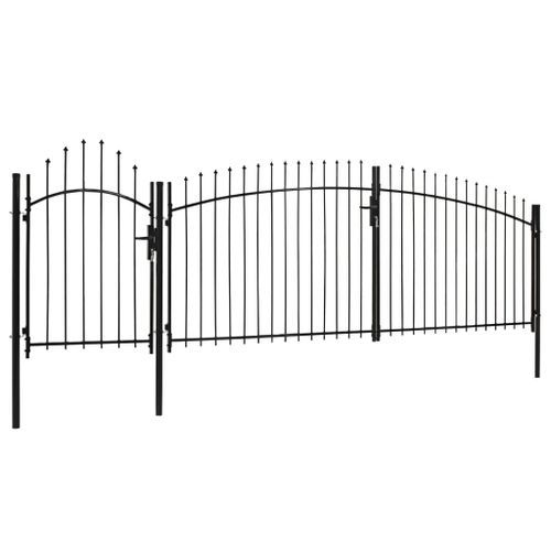 Portail de jardin Acier 2 x 5 m Noir - Photo n°2; ?>