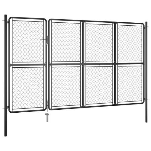 Portail de jardin Acier 200x350 cm Anthracite - Photo n°2; ?>