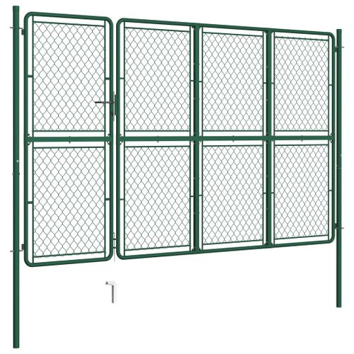 Portail de jardin Acier 200x350 cm Vert - Photo n°2; ?>