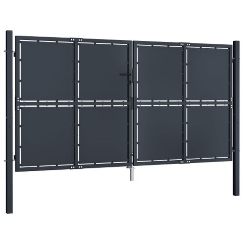 Portail de jardin Acier 300x150 cm Anthracite - Photo n°2; ?>
