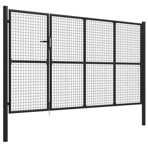Portail de jardin Acier 350 x 200 cm Anthracite 2 - Photo n°2; ?>