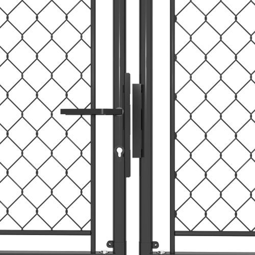 Portail de jardin Acier 400x175 cm Anthracite - Photo n°3; ?>