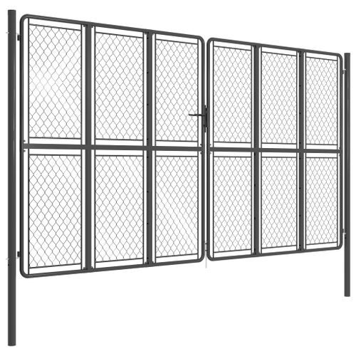 Portail de jardin Acier 400x200 cm Anthracite - Photo n°2; ?>