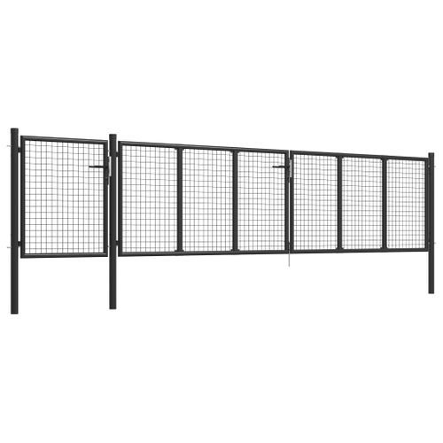 Portail de jardin Acier 500 x 100 cm Anthracite - Photo n°2; ?>