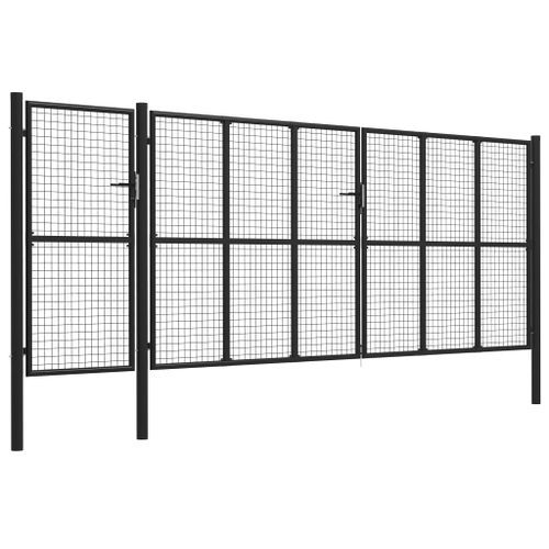 Portail de jardin Acier 500 x 200 cm Anthracite - Photo n°2; ?>