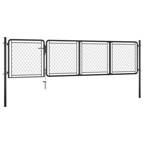 Portail de jardin Acier 75x350 cm Anthracite - Photo n°2; ?>
