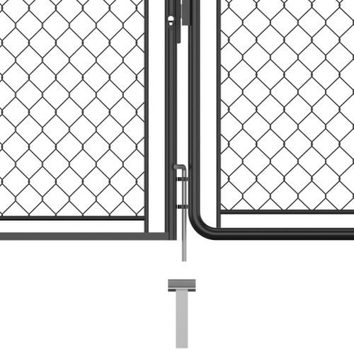 Portail de jardin Acier 75x350 cm Anthracite - Photo n°3; ?>