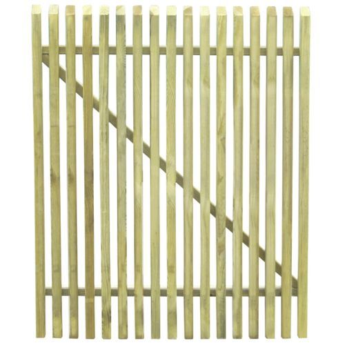 Portail de jardin en piquets Bois de pin imprégné 100x125 cm - Photo n°2; ?>