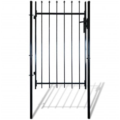 Portail simple avec haut sous forme de lance 100 x 120 cm - Photo n°3; ?>