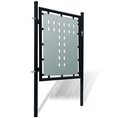 Portail simple de clôture Noir 100x150 cm - Photo n°2; ?>