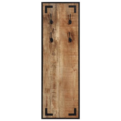 Porte-manteau 35x8x110 cm bois de manguier massif brut - Photo n°2; ?>