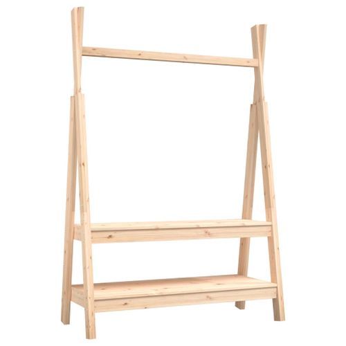 Porte-vêtements 100x45,5x150 cm Bois de pin massif - Photo n°2; ?>