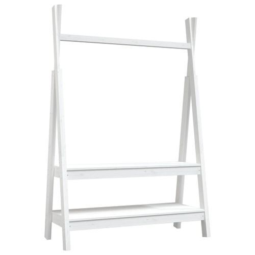 Porte-vêtements Blanc 100x45,5x150 cm Bois de pin massif - Photo n°2; ?>