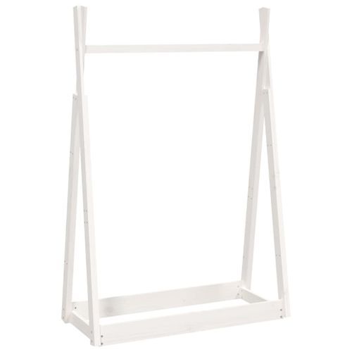 Porte-vêtements Blanc 100x45x150 cm Bois de pin massif - Photo n°2; ?>