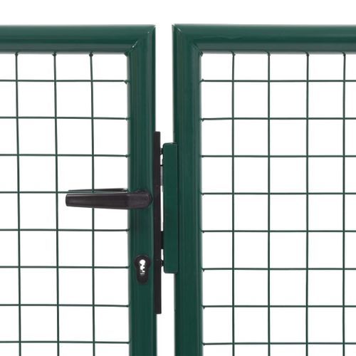 Portillon Acier 350x125 cm Vert - Photo n°3; ?>