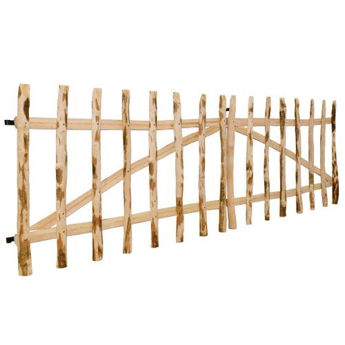Portillon double pour clôture Bois de noisetier 300 x 90 cm - Photo n°3; ?>