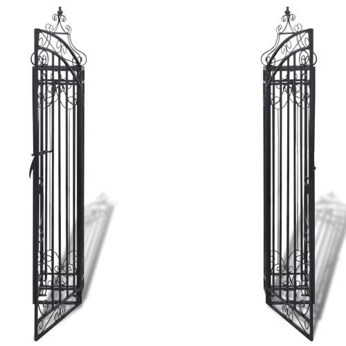 Portillon ornemental de jardin Fer forgé 122 x 20,5 x 134 cm - Photo n°3; ?>