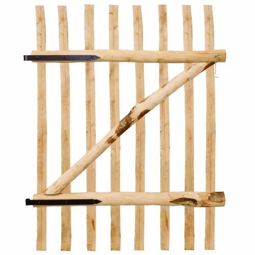 Portillon simple de clôture Bois de noisetier 100 x 150 cm - Photo n°2; ?>