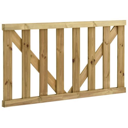 Portillons à lattes de jardin 2 pcs Pin imprégné 150 x 80 cm - Photo n°2; ?>