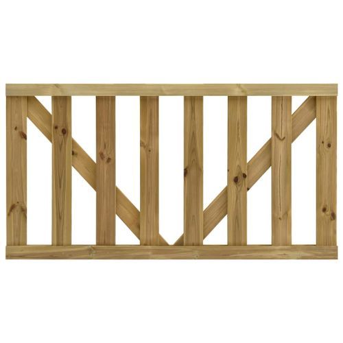 Portillons à lattes de jardin 2 pcs Pin imprégné 150 x 80 cm - Photo n°3; ?>