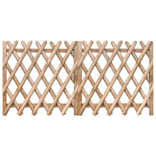 Portillons de jardin 2 pcs Bois de pin imprégné 300x100 cm 2 - Photo n°2; ?>