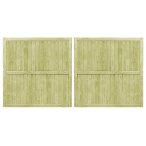 Portillons de jardin 2 pcs Bois de pin imprégné 300x150 cm - Photo n°2; ?>