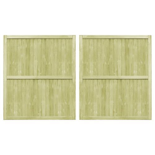 Portillons de jardin 2 pcs Bois de pin imprégné 300x175 cm - Photo n°2; ?>