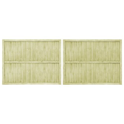 Portillons de jardin 2 pcs Bois de pin imprégné 400x150 cm - Photo n°2; ?>