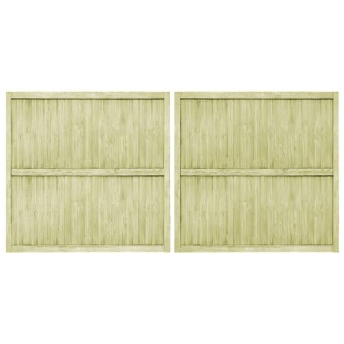 Portillons de jardin 2 pcs Bois de pin imprégné 400x200 cm - Photo n°2; ?>